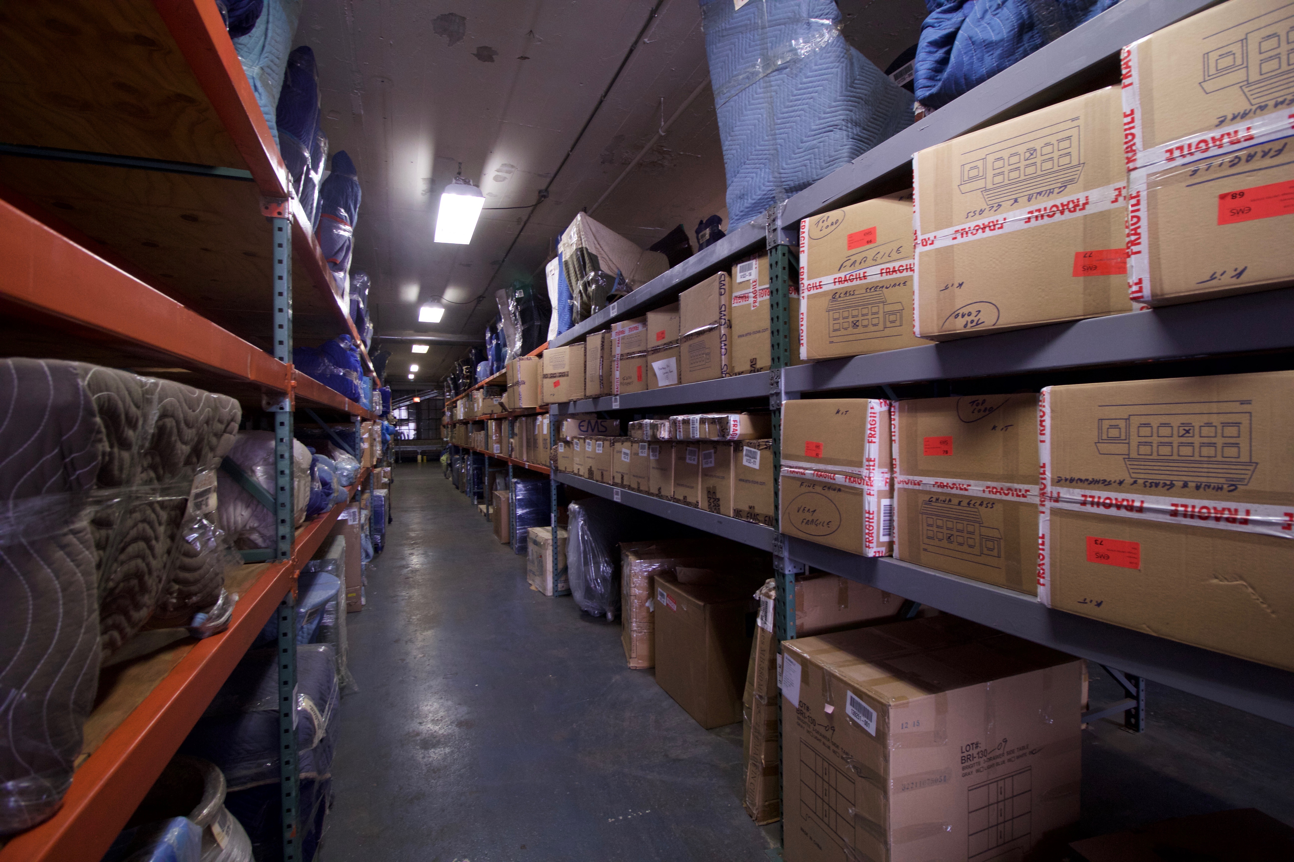 Climate control storage facility full of boxes in Chicago, IL